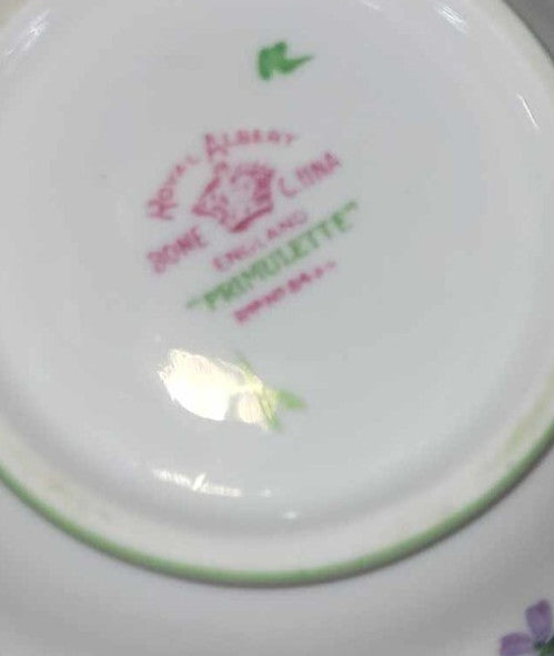 50s ROYAL ALBERT PRIMULETTE  Open Sugar Bowl