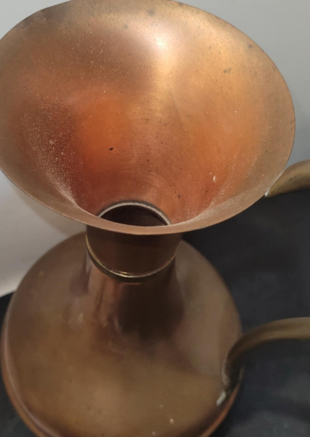 Vintage Large Copper and Brass Jug Pitcher 9" 1970's