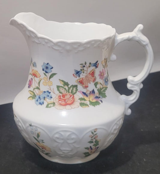 Bone China Jug Cottage Garden embossed Aynsley creamer  5"
