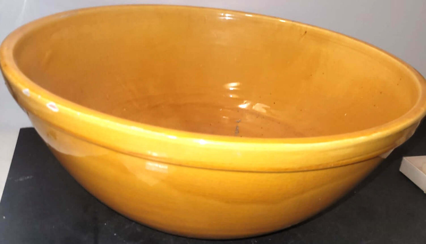 c1910 brannam barum ware pottery bowl planter arts & crafts for liberty & co 13"