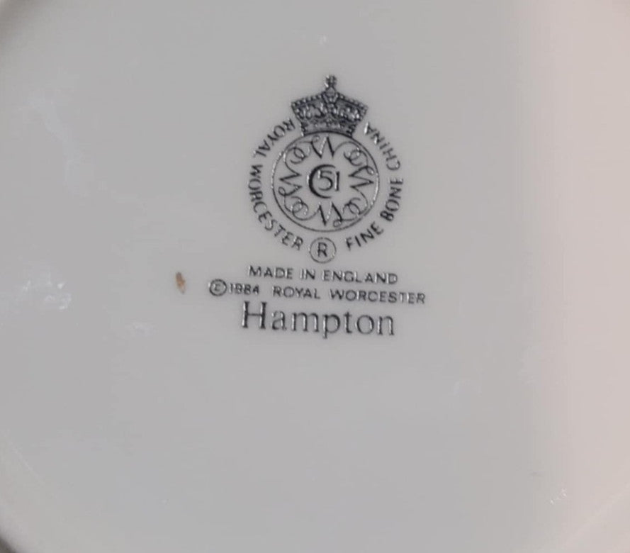 royal worcester hampton cobalt blue twin handled soup bowl coup