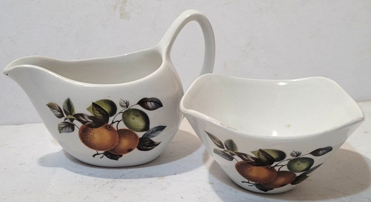 Midwinter Stylecraft oranges & lemons small Open Sugar Bowl and Milk Jug coffee