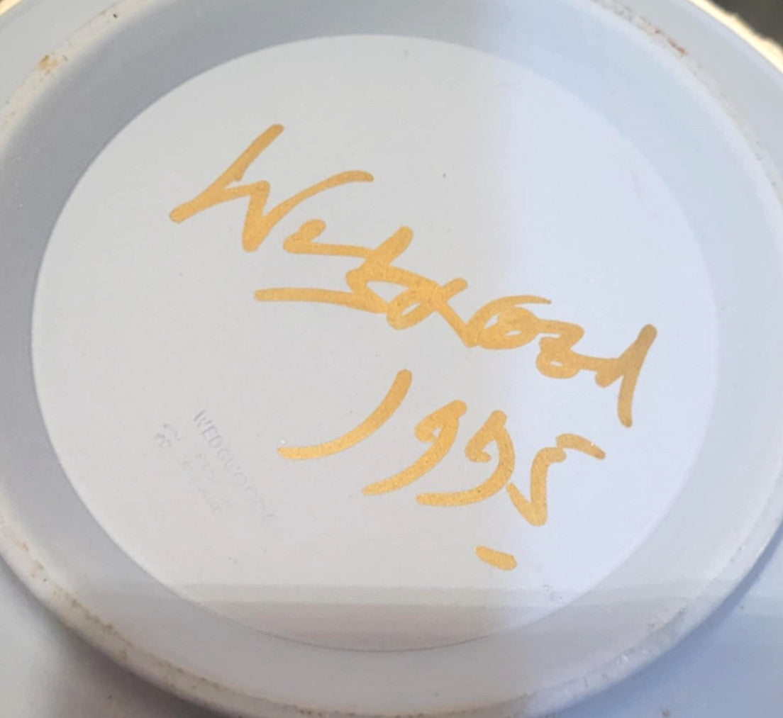 Wedgwood Jasper Ware Pale Blue Fruit Bowl signed by Lord wedgwood 1995