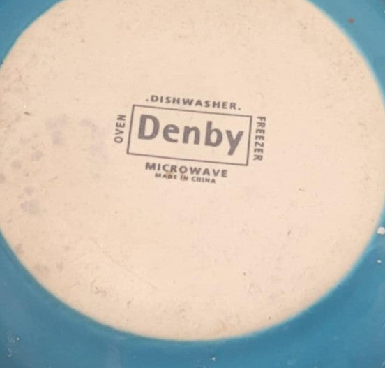 DENBY curve Mini Casserole Dish BLUE Oven To Table Soup Pot , lovely cottage,