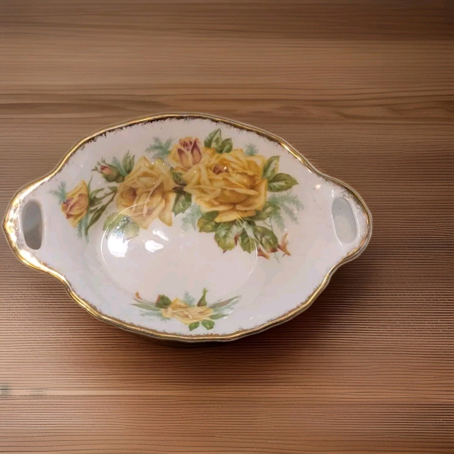 Royal Albert tea Rose twin handled Trinket dish candy dish