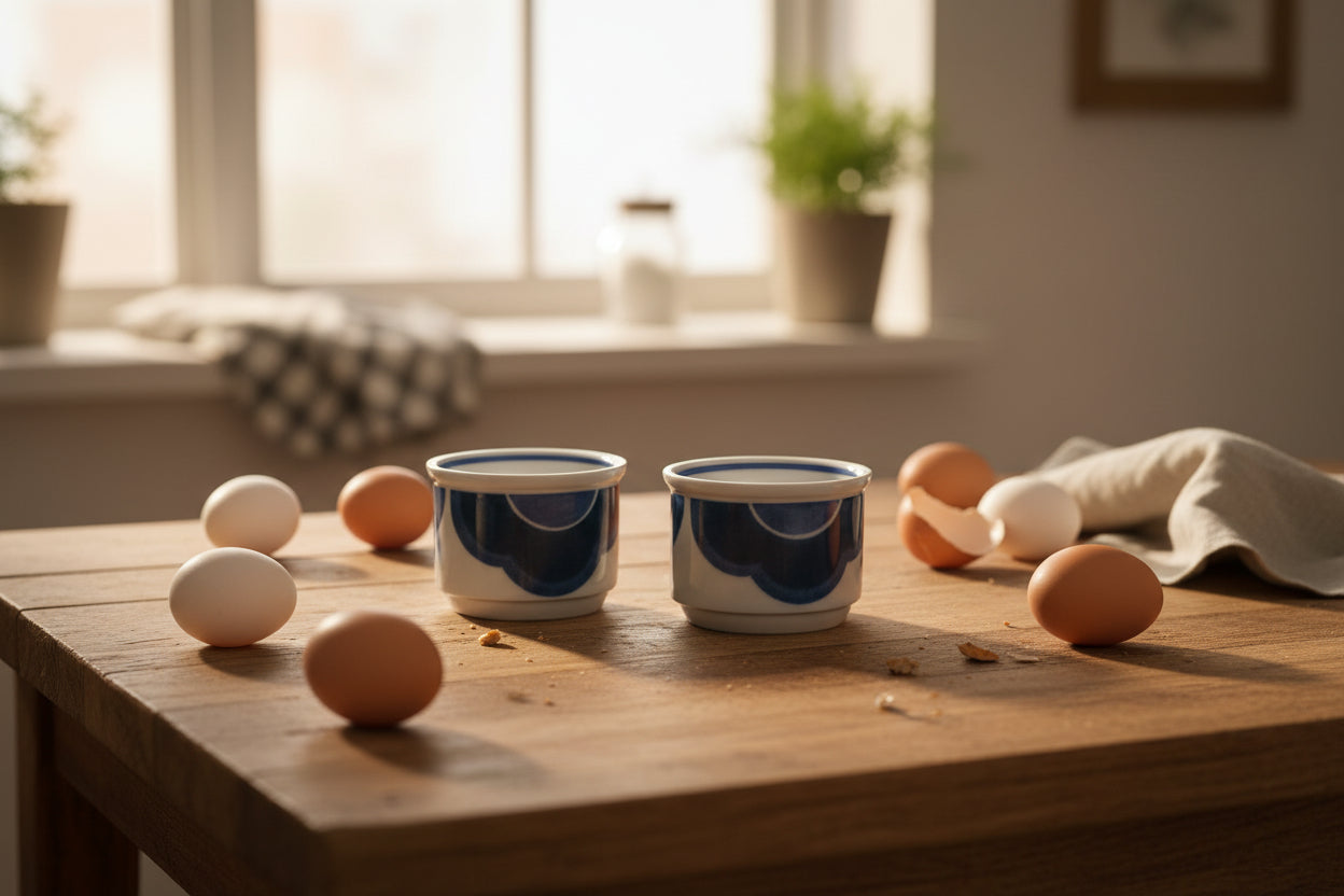 2x Villeroy Boch blue cloud Egg Cups