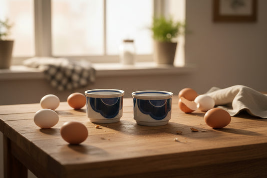 2x Villeroy Boch blue cloud Egg Cups