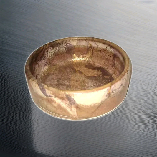 wayne coulter  Pottery Australian Studio Pottery Bowl gold marble