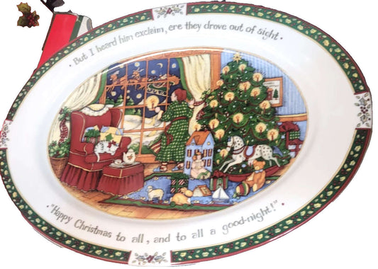 Portmeirion A Christmas Story By Susan Winget Large Oval Platter 16inches Boxed