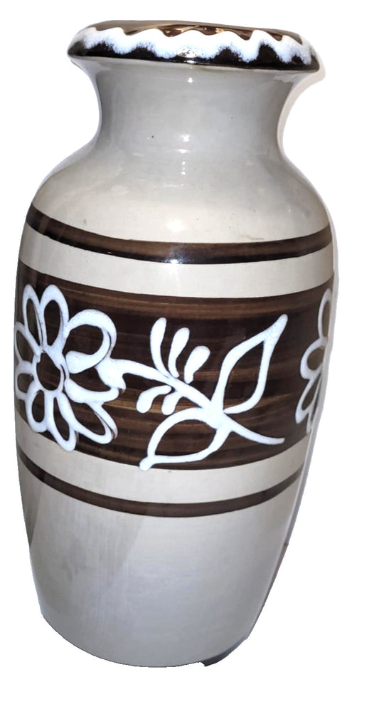 Large West German Scheurich Keramik 291-38  15" Vase umbrella stand decor floral