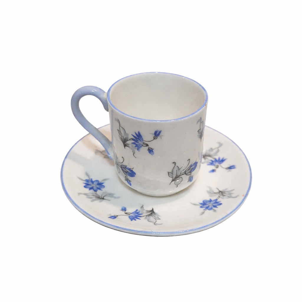 Vintage Shelley Miniature Toy Cup 13864 Blue Floral Bone China England