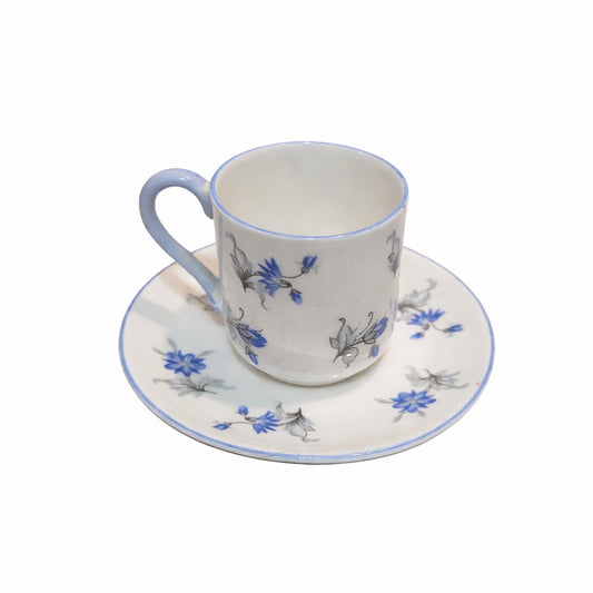 Vintage Shelley Miniature Toy Cup 13864 Blue Floral Bone China England