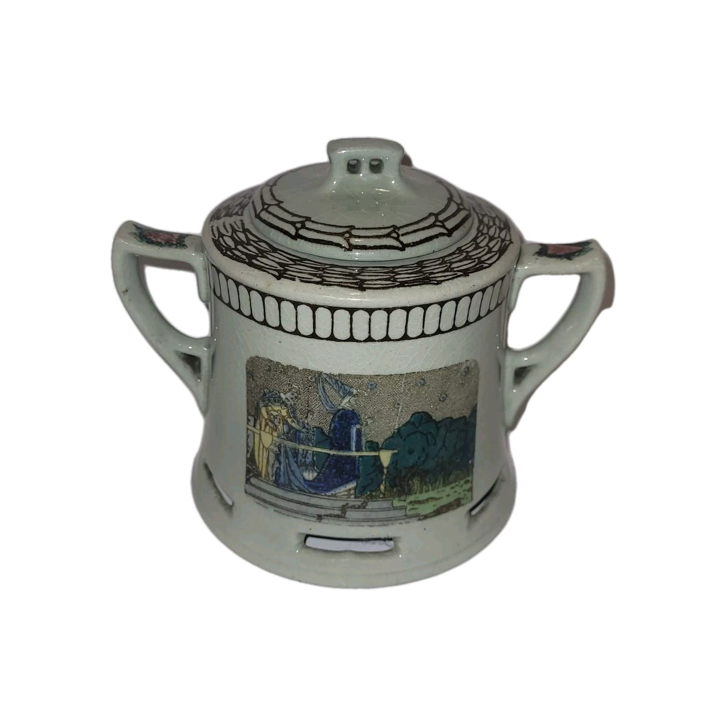 Royal Doulton King Arthur's Knights lidded jar tobacco sugar D2961