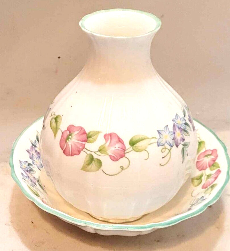 Royal Worcester English Garden bud Vase 13 cm  and bowl Fine Bone China