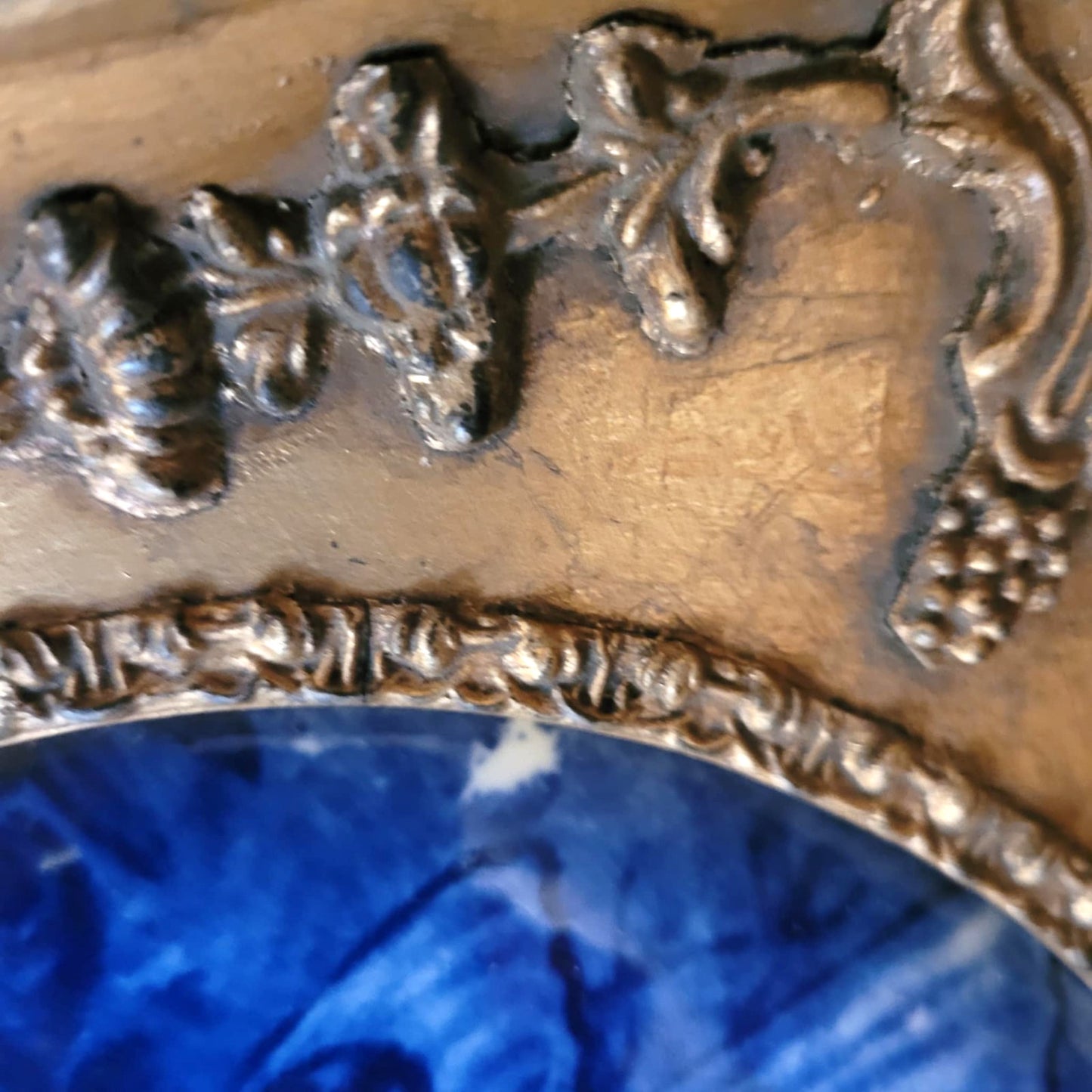 Royal Doulton Inspired Plaque Blue & White Children Series fairies Framed