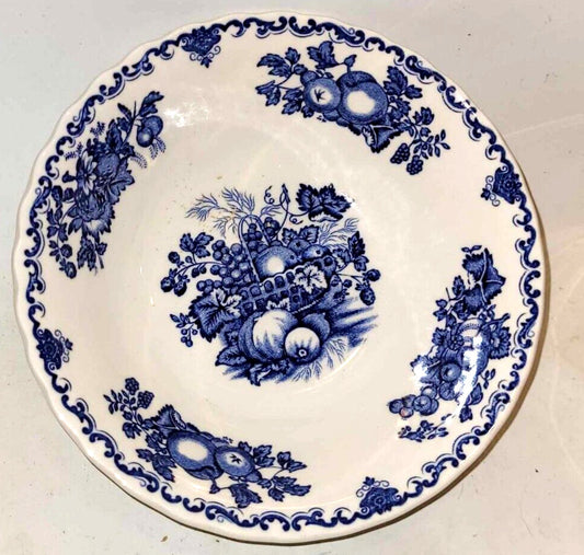 Masons Ironstone Ashford blue cereal dessert bowl 6"