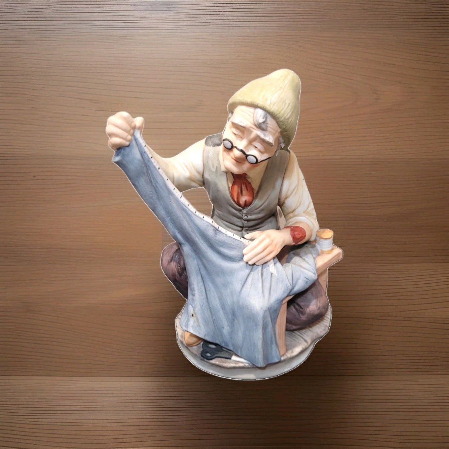 Vintage Porcelain Tailor Figurine – Capodimonte Style, Hand-Painted, Italy