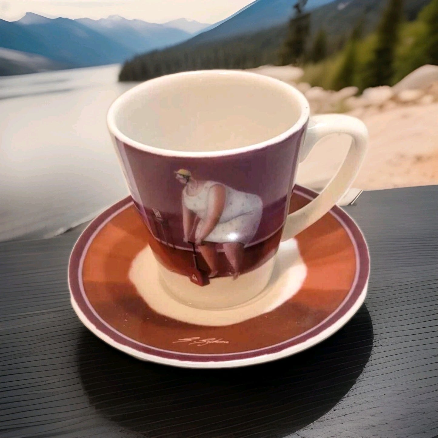 Royal Worcester Sarah Jane Szikora hell hath no fury coffee cup & saucer