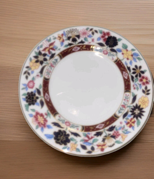 ROYAL WORCESTER IMARI FLOWERS SALAD PLATE - 8"  PRINCE REGENT REPRODUCTION