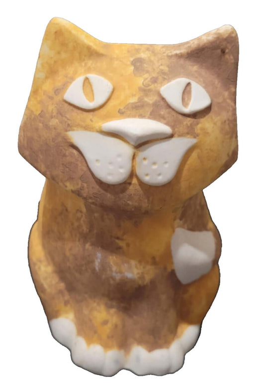Vintage Dalton Cat Figurine vaseJenny Finch Ginger Scotland brush holder