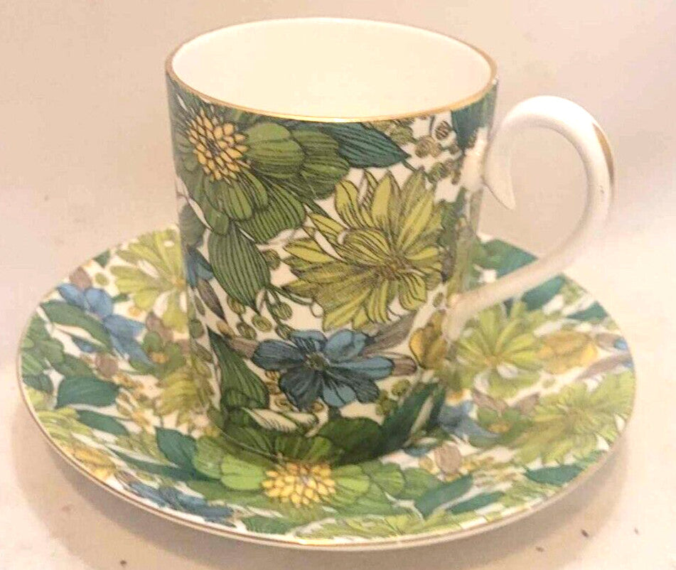 Vintage Royal Albert Guinevere Demi tasse coffee cup saucer Set 1950 florals