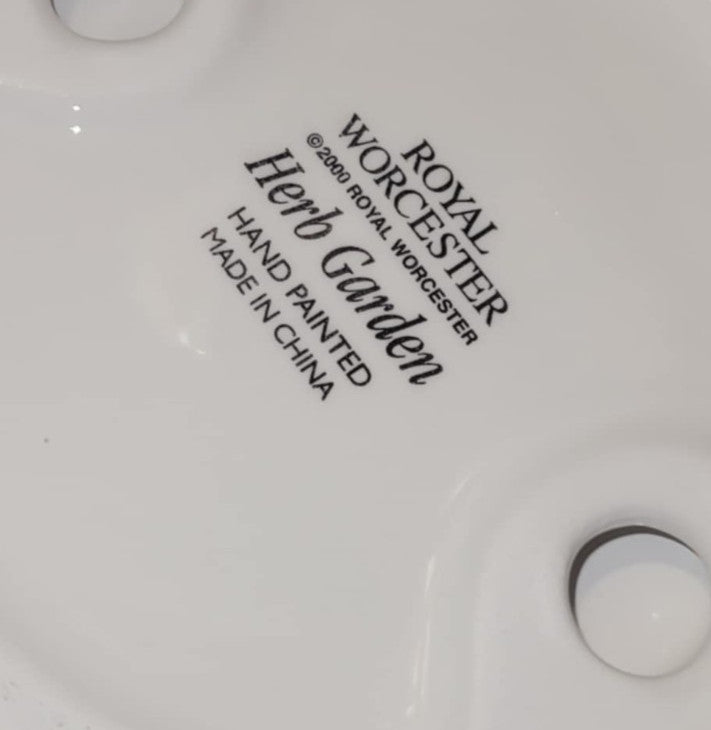 Royal Worcester Herb Garden Candlesticks  5 " boxed