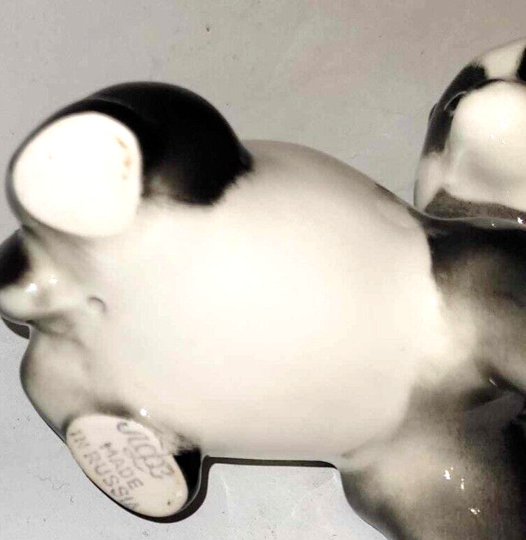 Vintage ceramic panda ornament USSR figurine 60s 70s lomonosov