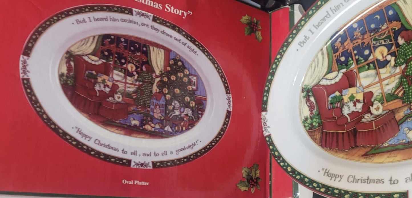 Portmeirion A Christmas Story By Susan Winget Large Oval Platter 16inches Boxed