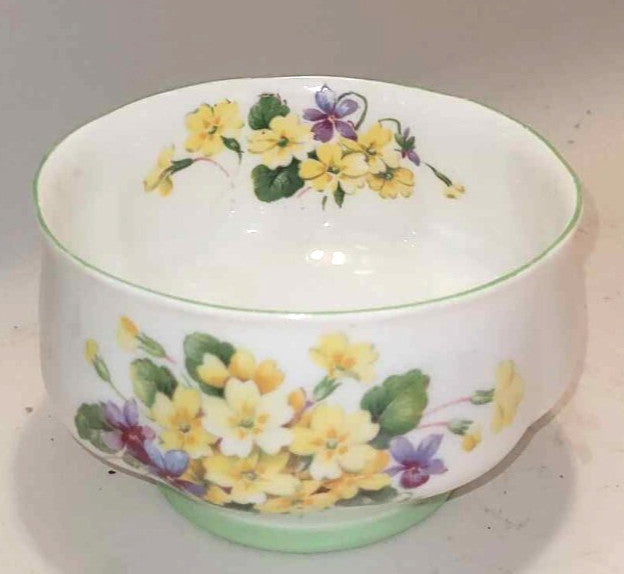 50s ROYAL ALBERT PRIMULETTE  Open Sugar Bowl