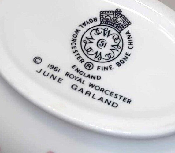 Royal Worcester June Garland creamer milk jug