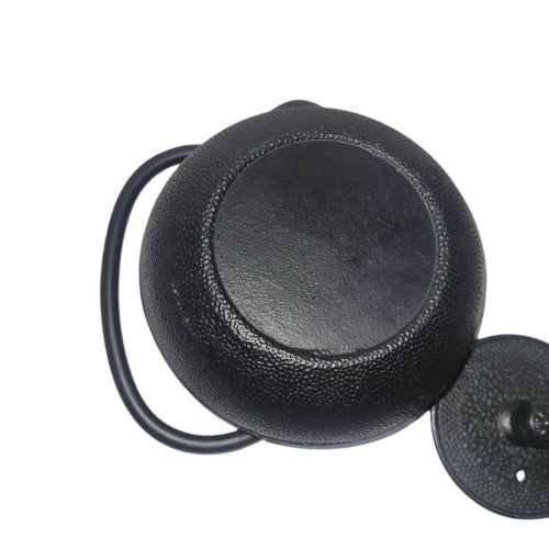 Japanese Imperial Dots Black Cast Iron Teapot kettle fireplace decor