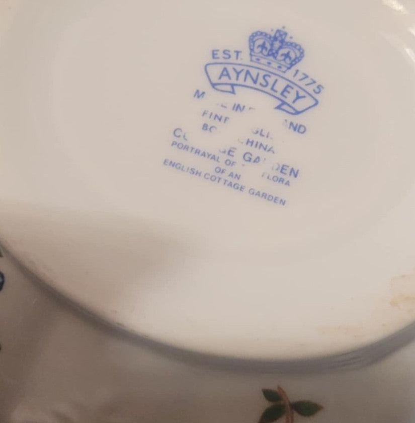 Bone China Jug Cottage Garden embossed Aynsley creamer  5"