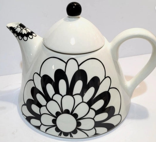 Ginori Missoni bianco nero series ceramic teapot monchrome abstract