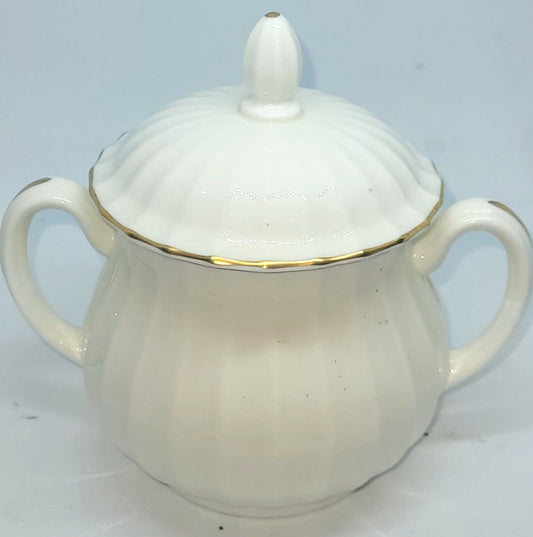 Royal Worcester Strathmore LIDDED TWIN HANDLED SUGAR BOWLPRESERVE POT Small