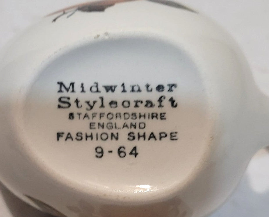 Midwinter Stylecraft oranges & lemons small Open Sugar Bowl and Milk Jug coffee