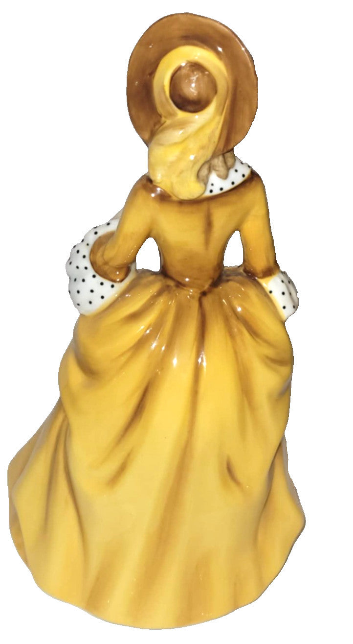 Vintage Royal Doulton Yellow Bone China Sandra Figurine By Peggy Davies HN2275