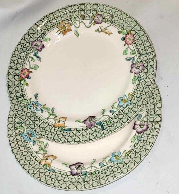 2x Masons ironstone  English Country Garden tea side plates 6.25"