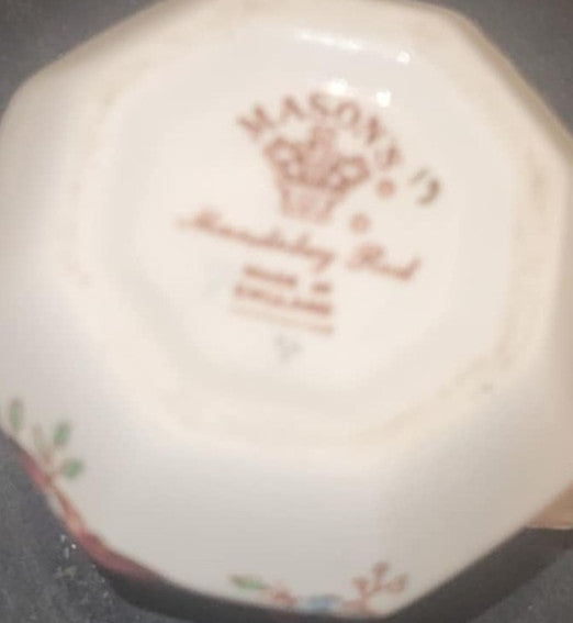 Vintage Mason's Ironstone Red Mandalay hydra Jug approx 3"