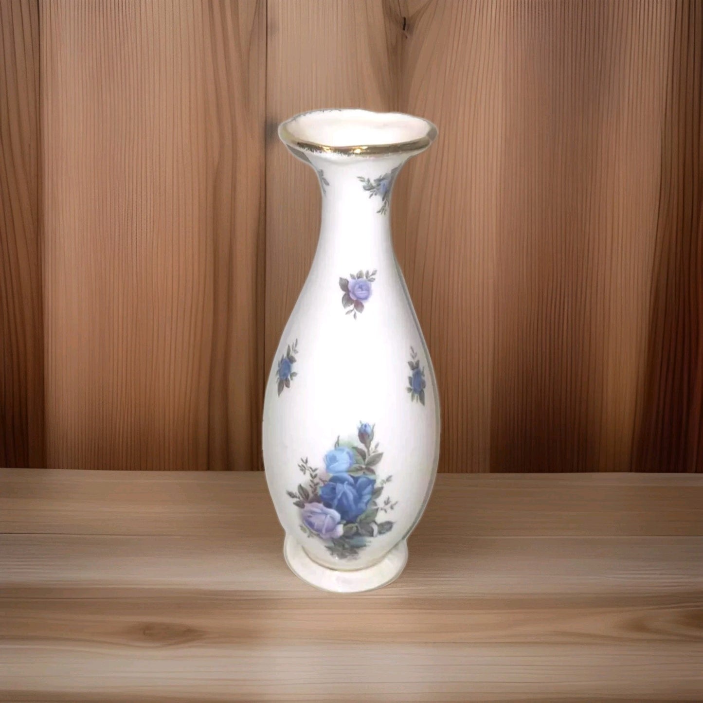 ROYAL ALBERT MOONLIGHT ROSE BUD VASE 8" STEM VASE
