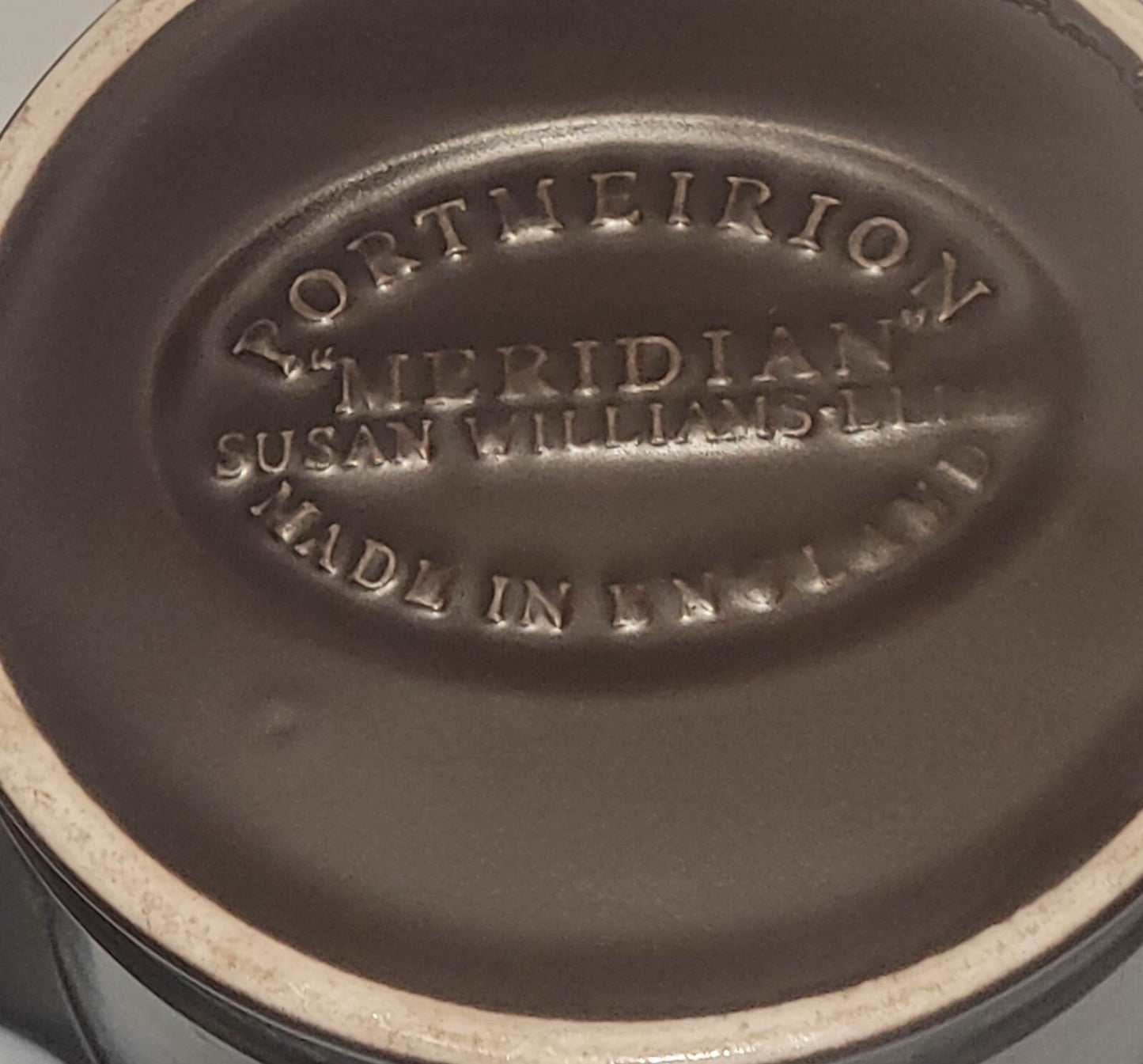 1970's Portmeirion Meridian, Brown trio cup saucer plate Susan Williams-Ellis