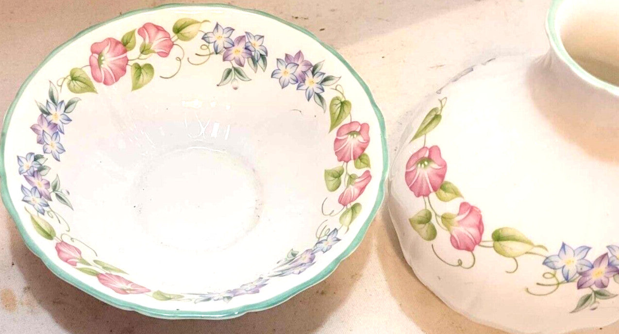 Royal Worcester English Garden bud Vase 13 cm  and bowl Fine Bone China