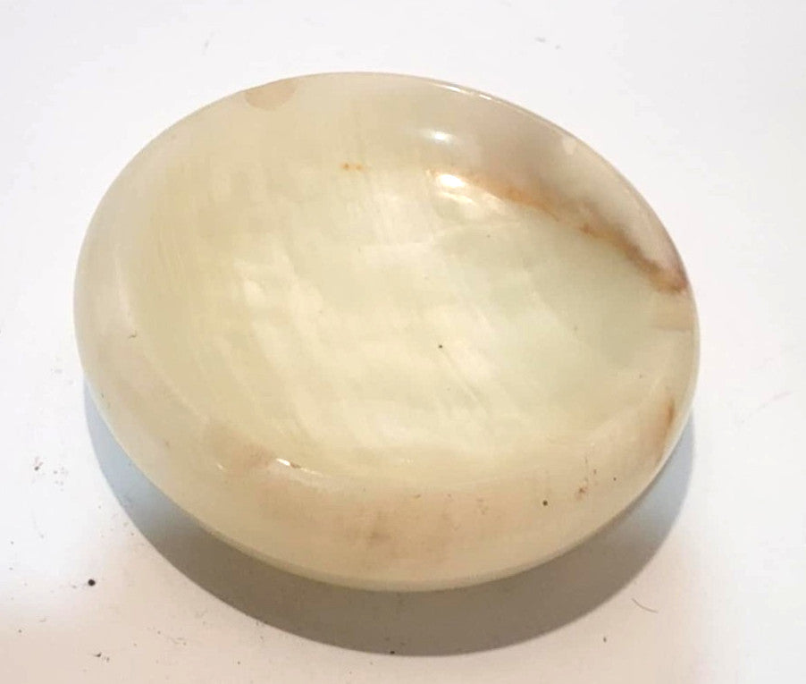Vintage Onyx Marble round Ashtray Mid-Century  3 Inches