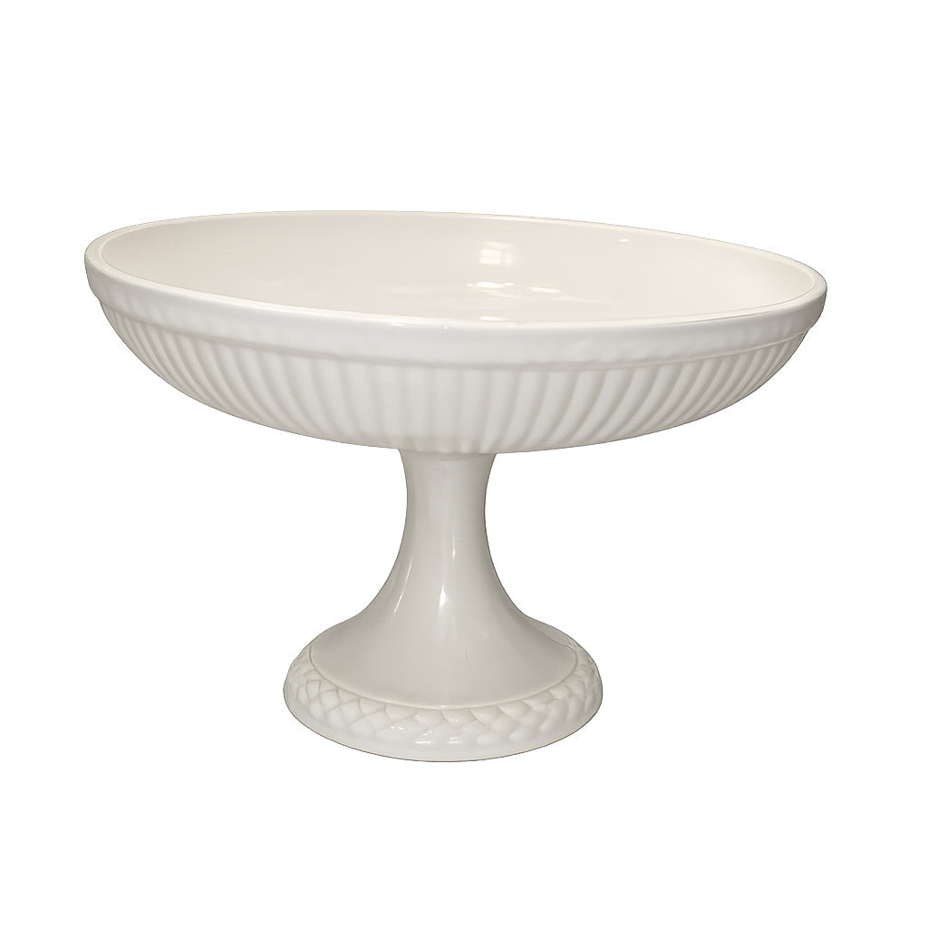 Wedgwood elegant Embossed cream Pedestal Cake Stand tazza