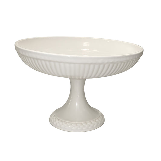 Wedgwood elegant Embossed cream Pedestal Cake Stand tazza