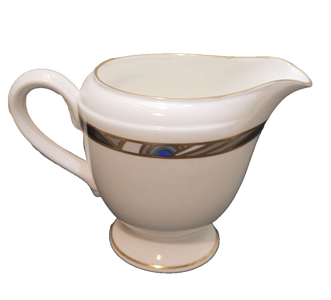 Royal Worcester Raffles creamer milk jug bone china England Art deco pattern