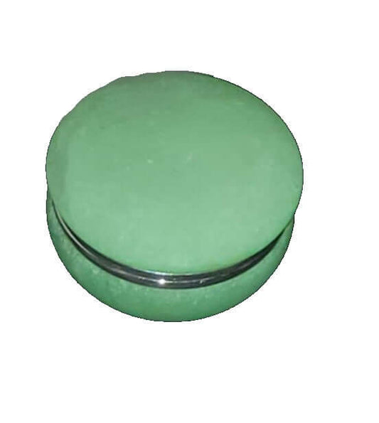 Vintage Alabaster green Hinged Lid Trinket Pot From Italy