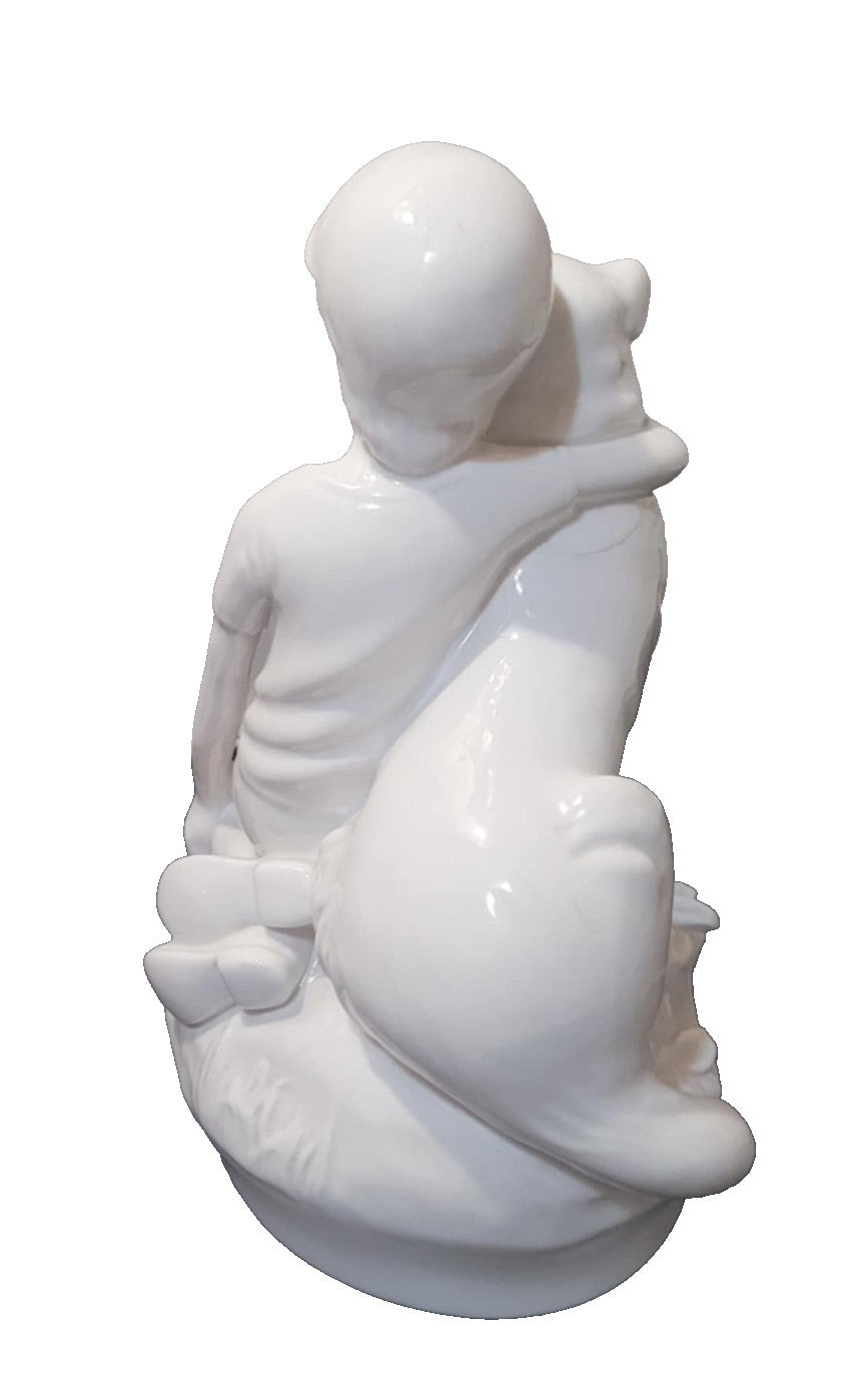 SPODE PAULINE SHONE best friends boy and his dog 8" collie sheltie figurine