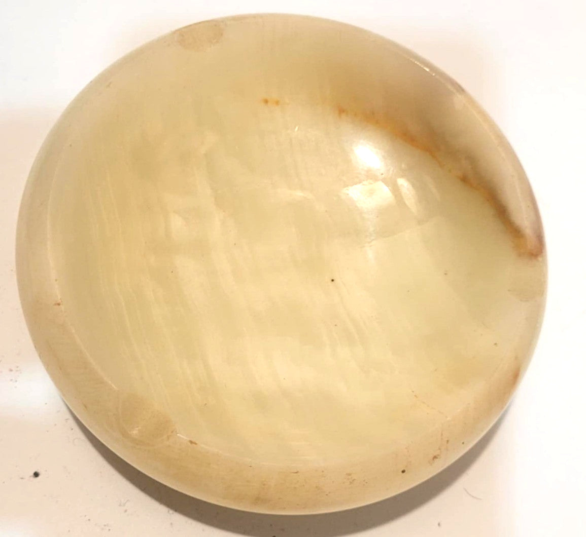 Vintage Onyx Marble round Ashtray Mid-Century  3 Inches