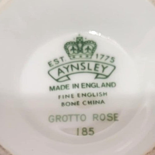 Aynsley Grotto Rose teacup & saucer bone china England
