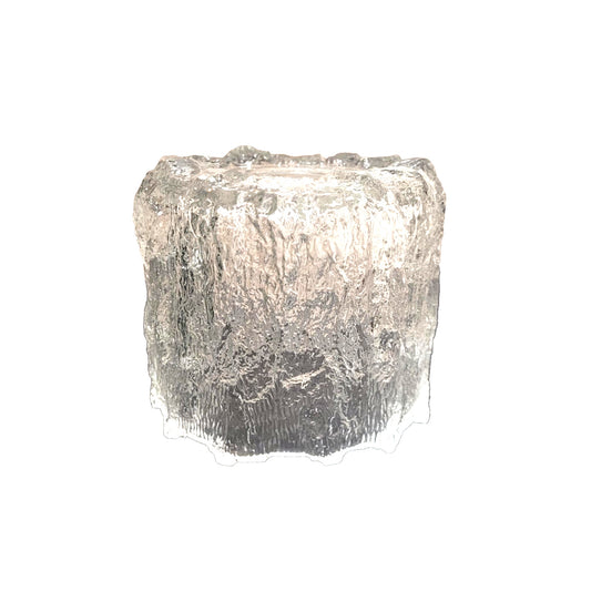 Vintage Hillebrand Ice Glass Lamp Shade – 46mm Fitter – Textured Cylinder 1970s